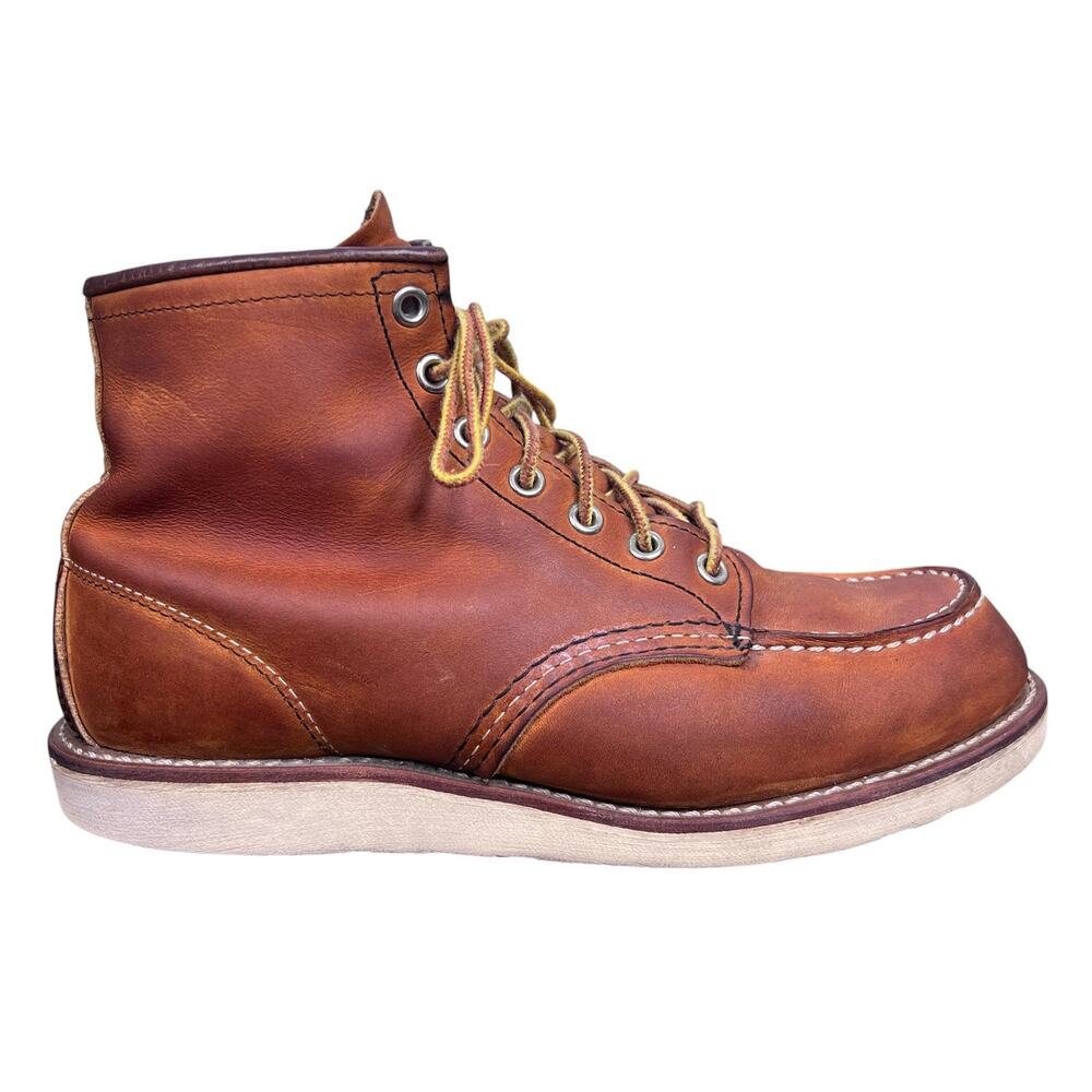 Red Wing x J.Crew Classic 4575 Copper Moc Toe Boots Mens 8 D